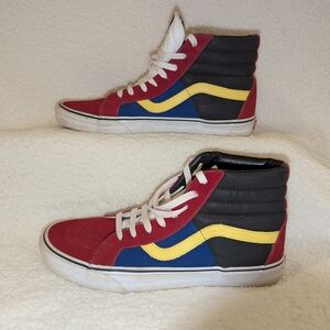 Vans Red and Blue Athletic High-Top Shoes